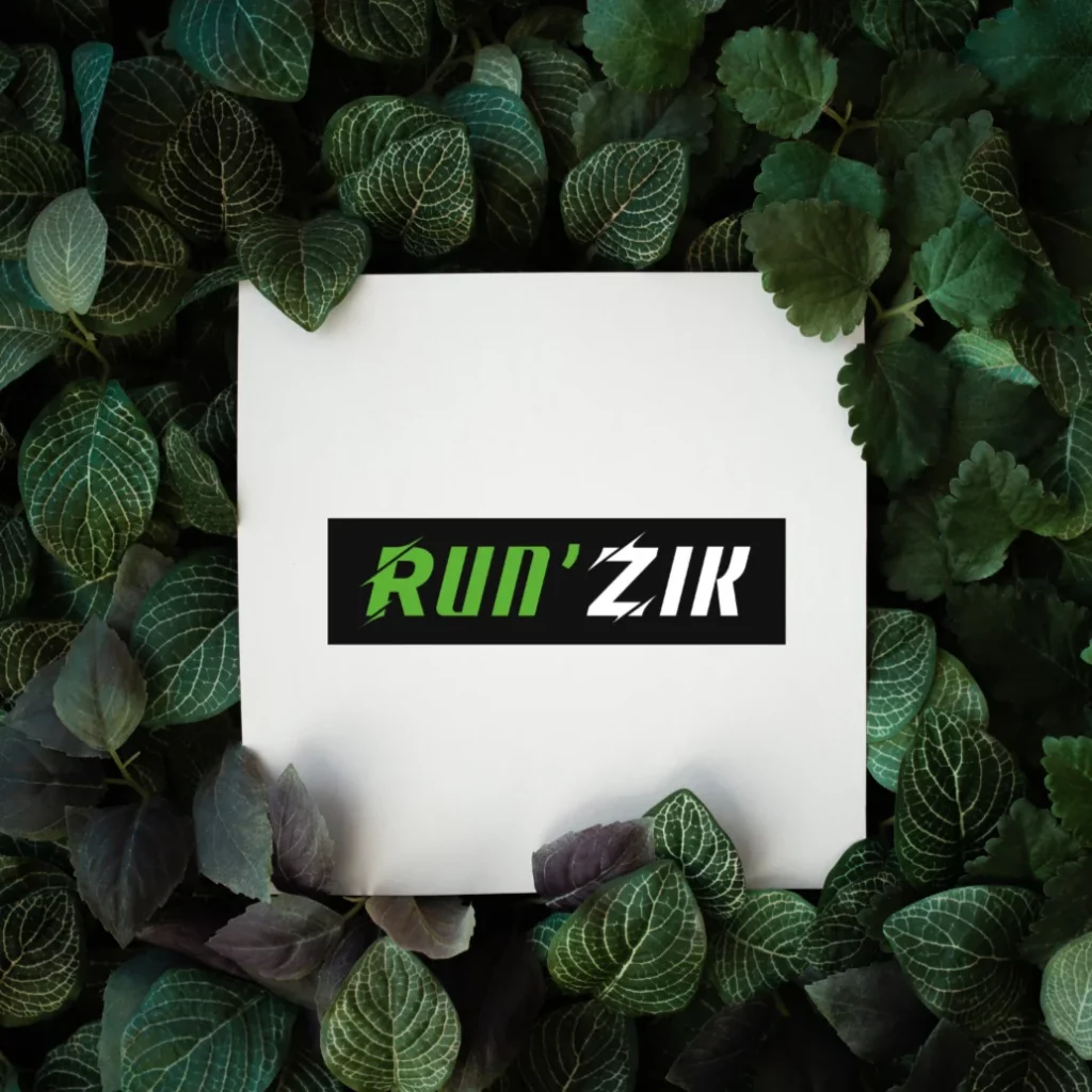 Logo pour une boutique d'accessoires de sport qui se nom Run'Zik